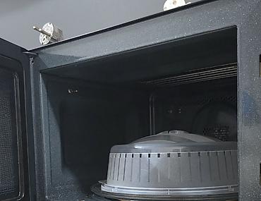 samsung keramik: Mikrodalğalı soba Samsung, Ayrıca dayanan, Konveksiya ilə, rəng - Qara, İşlənmiş — 3