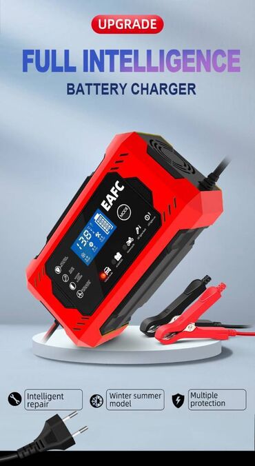 Auto oprema: Inteligentni PUNJAČ akumulatora 12v 6A, LCD displej • Kapacitet — 23