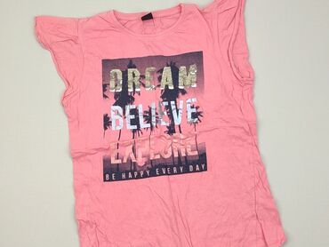 rozowa koszulka: Koszulka, 14 lat, 158-164 cm, stan - Dobry