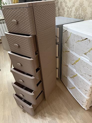 Комоды для ванной: Комод «плетёнка» пластиковые комоды выдвижные ящики — 13