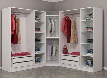 Sifarişlə dolablar: Künc dolab, Dəhliz üçün, Yataq otağı üçün, Şifonyer, Açılan, Korpuslu, 5 qapı — 10