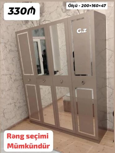 Matraslar: Açılan, 6 qapı Düz dolab, Qarderob, paltar dolabı