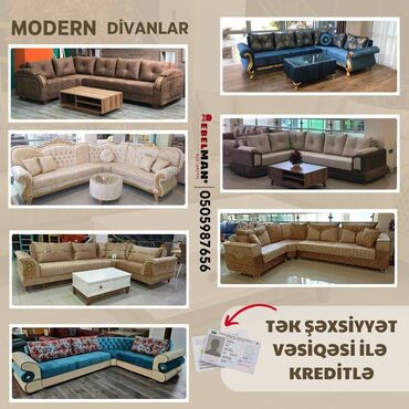 Divanlar: Künc divan, Yeni, Açılan, Bazalı, Parça, Rayonlara çatdırılma
