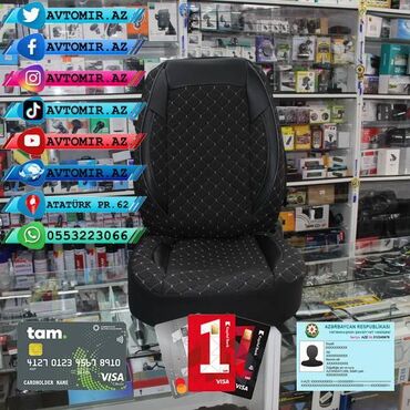 Oturacaq örtükləri: Oturacaq üçün cexol ( örtük, çexol ) istənilən avtomobilə var. Qiymət — 27