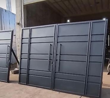 Откатные ворота: Стальные, Автоматические, Консольная конструкция, Для частного дома, С калиткой, Оптом, Новый, Бесплатная установка — 15