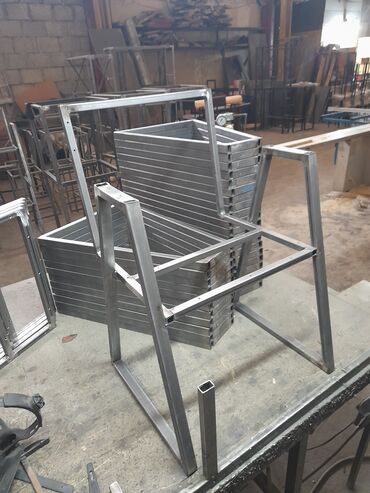 Мебель на заказ: ЛОФТ стилиндеки стол стул.диван, кроват, качели жана башка мебелдерине — 13