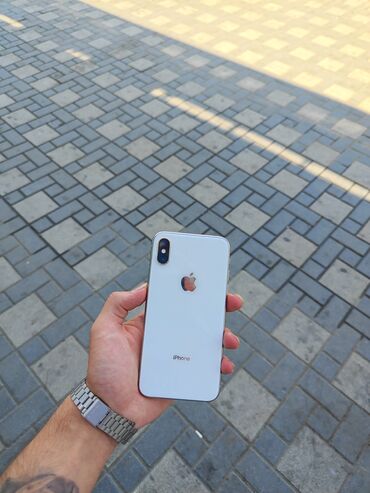 iphone x silver: IPhone X, 256 ГБ, Белый