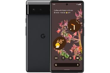 телефон google: Google Pixel 6, Б/у, 128 ГБ, цвет - Черный, 1 SIM, eSIM