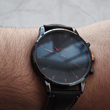 Наручные часы: Geneva qol saatı – minimalist dizaynlı, qara rəngdə - Korpus: metal — 2