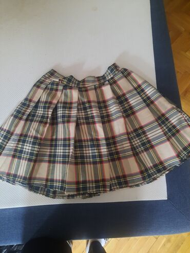 zimska mini karirana suknja poluobim struka je: L (EU 40), Mini, bоја - Šareno