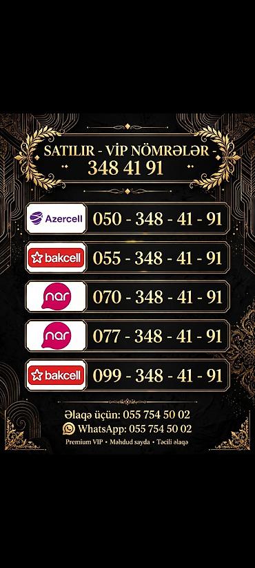 notbuklarin satisi: VİP mobil nömrələr satılır – sonluq: 348 41 91 Operator variantları — 1