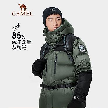 tech flecee: Мужская зимняя пуховая куртка Camel - Наполнитель: 85% пух серой утки — 3