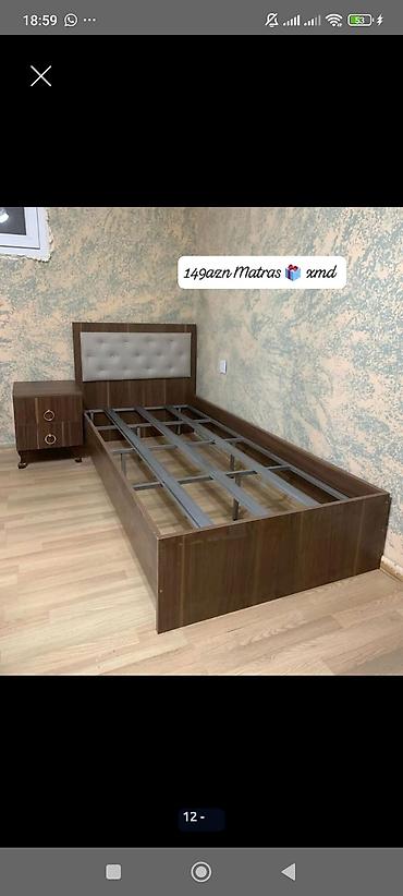 Çarpayılar: Tək nəfərlik çarpayı dəsti - Material: taxta karkas, iç hissədə — 1