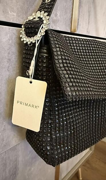 ted baker: Primark çiyin çantası – qara rəngdə, parıltılı daş effektli tekstura — 2