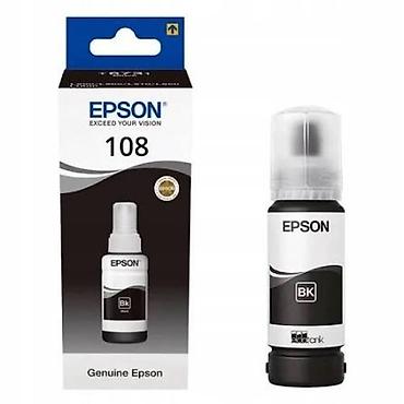 printer aliram: Epson 108 T09C1 C13T09C14A Black Original EcoTank Qara Mürəkkəb Şüşəsi — 2