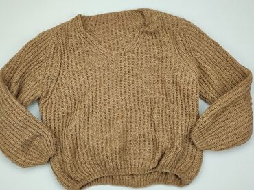 bluzki brązowe: Sweter, M, stan - Dobry