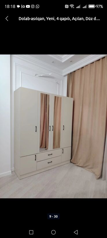 Dolablar: Yeni, Açılan, 4 qapılı Düz dolab, Dolab-asılqan — 5