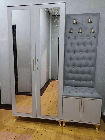 ucuz dolablar: Yeni, 2 qapılı, Güzgülü, Boz, Açılan, Düz dolab — 1