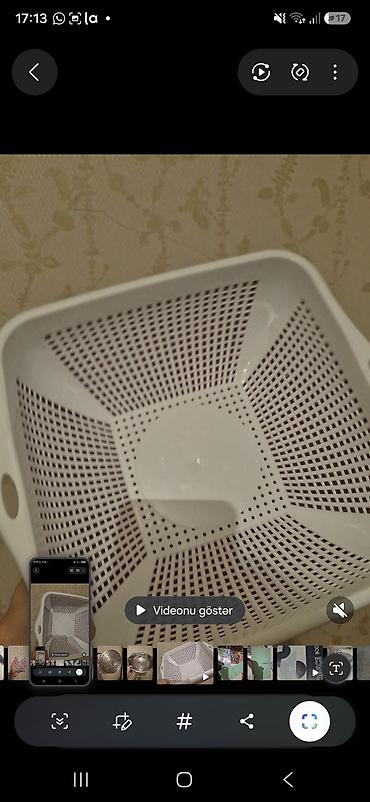 lobya: Mətbəx üçün plastik süzgəc/strujka qabı - Material: qalın və yüngül — 2