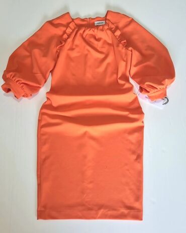 zara haljine prodaja: Calvin Klein S (EU 36), M (EU 38), color - Orange, Evening, Short sleeves
