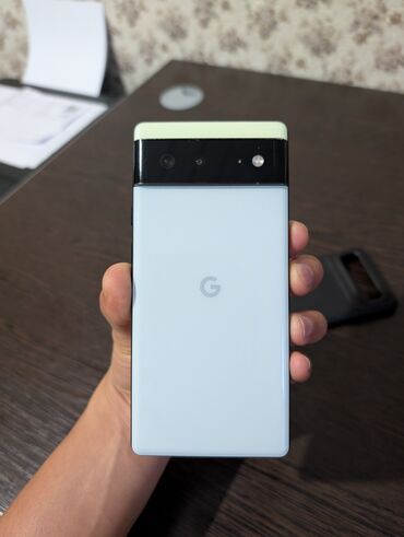 pixel xl: Google Pixel 6, Б/у, 256 ГБ, цвет - Зеленый, 2 SIM, eSIM