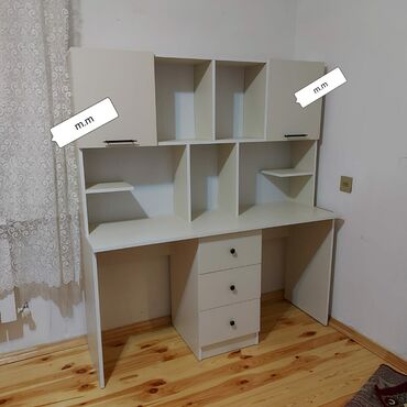 Uşaq masaları: Oğlan və qız üçün, Yeni, Siyirməli, Yazı masası, Stulsuz — 4