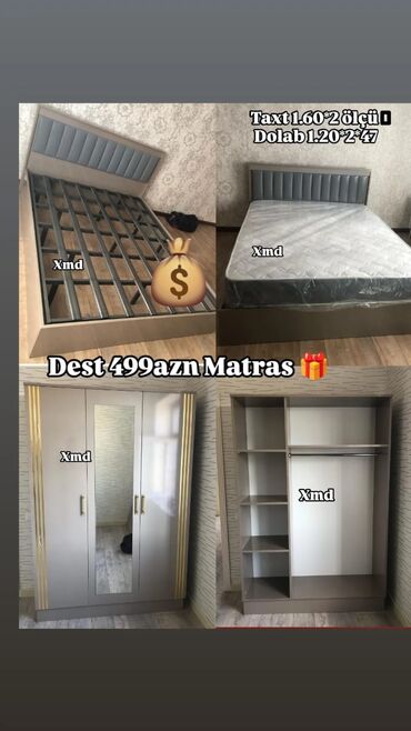 Divanlar: İkinəfərlik çarpayı, Dolab, Yeni