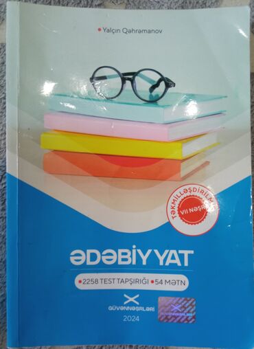 Ədəbiyyat,2258 Test tapşırığı,54 mətn. 2024 Nəşr. Müəllif - Yalçın