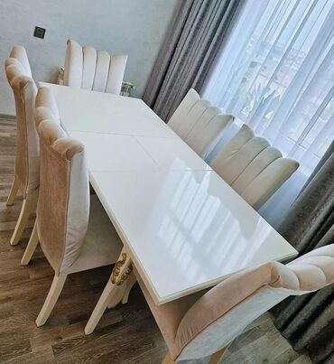 Столы: *399₼ MASA desti :-TƏCİLİ SATILIR‼️* 6oturacağı var UNVAN:-Heyder
