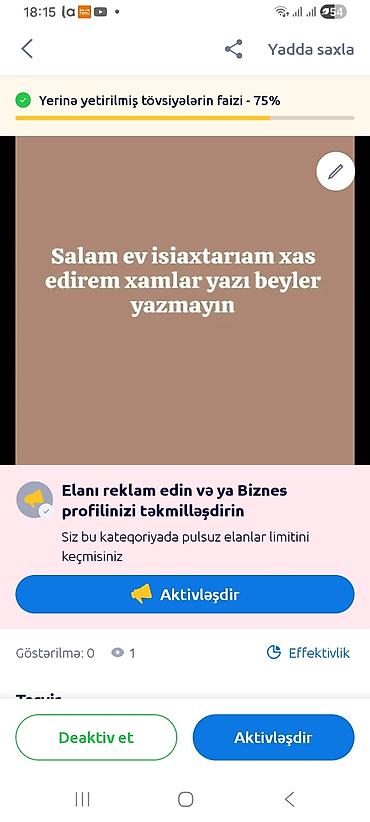 ev iş ilanları: Xidmət: Ev işləri üzrə köməkçi Təsvir: - Ev təsərrüfatı işləri üçün — 1