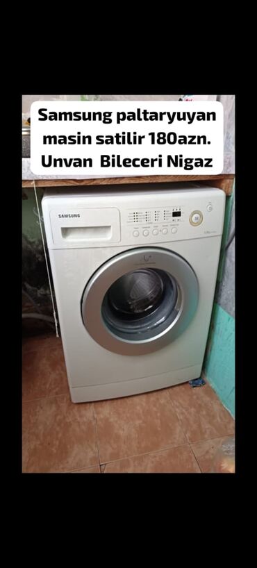 Zərərvericilərə qarşı mübarizə aparatları: Paltaryuyan maşın Samsung, 6 kq, İşlənmiş, Yarımavtomat, Qurutma var, Kredit yoxdur, Ünvandan götürmə