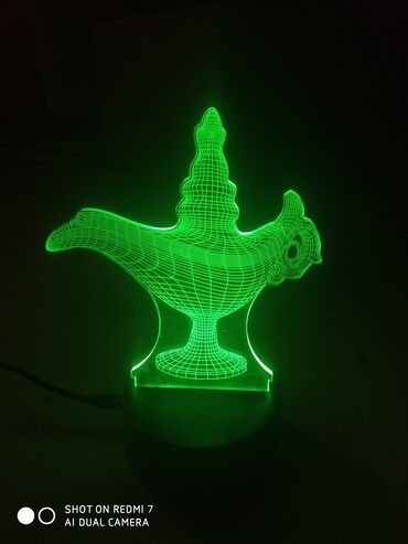 Stol lampaları: 3D lampalar. 7 rəng çalarları və sinxron rejim özü rəngləri dəyişir — 5