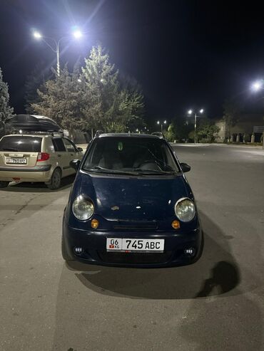 Daewoo Matiz, 5‑дверный хэтчбек, темно‑синий цвет, киргизские номера