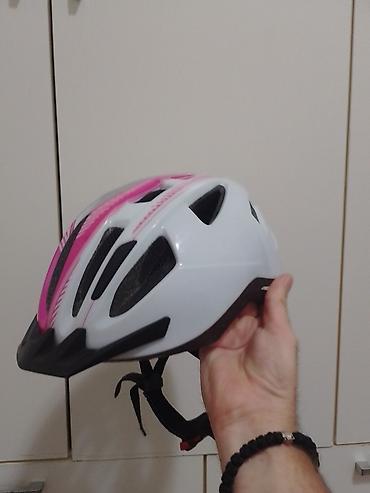 Oprema za bicikliste: Biciklistička kaciga S/M 54-59 – bela sa pink detaljima - Tip — 5