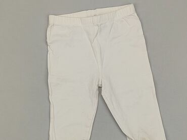 białe spodnie cargo: Legginsy, F&F, 6-9 m, stan - Zadowalający