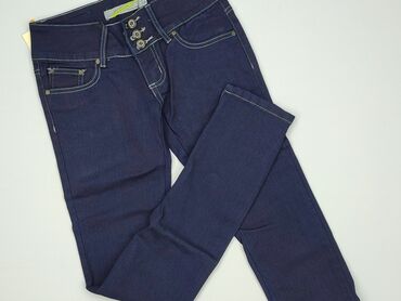 legginsy woskowane z wysokim stanem: Jeansy damskie, rozmiar M