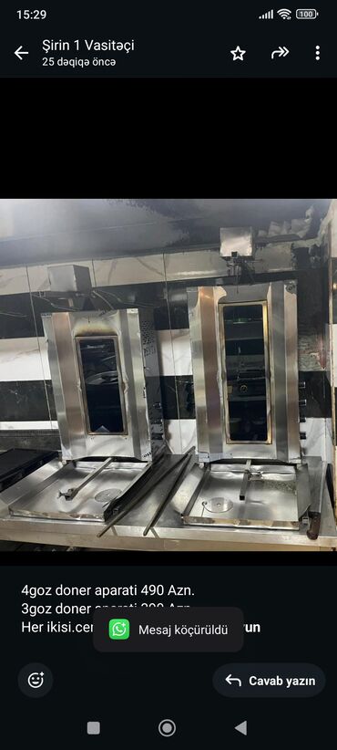 4goz doner aparati 490 Azn. 3goz doner aparati 390 Azn. Her ikisi.cemi
