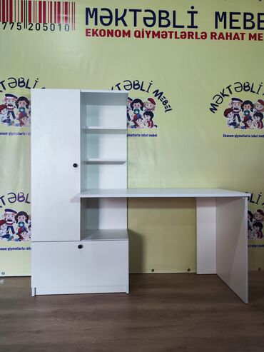 Uşaq masaları: Oğlan və qız üçün, Yeni, Siyirməli, Yazı masası, Stulsuz — 25