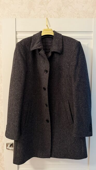 veste lana пальто мужское: Мужское пальто, 6XL (EU 52), Palmonte, Б/у, цвет - Серый, Самовывоз, Платная доставка