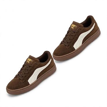 massimo dutti baletanke: PUMA suede patike – braon/bele - Model: klasičan niskoprofilni — 1