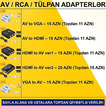 Digər kompüter aksesuarları: Adapterlər/Keçidlər SAYLA ALANA VƏ USTALARA TOPDAN QİYMƏTLƏ VERİLİR! — 8