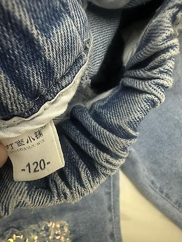 klassik şalvar: Uşaq cins şalvarı - Rəng: klassik açıq mavi denim - Ölçü: 120 — 3
