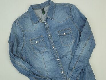 długie jeansy: Shirt 13 years, condition - Very good, pattern - Monochromatic, color - Blue