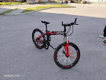 İdman velosipedləri: Qatlanan dağ velosipedi – Adidas Qırmızı qara rəng - Çərçivə — 2