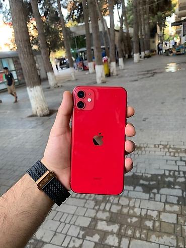 irşad electronics iphone 11: IPhone 11, 64 GB, Qırmızı, Simsiz şarj — 1