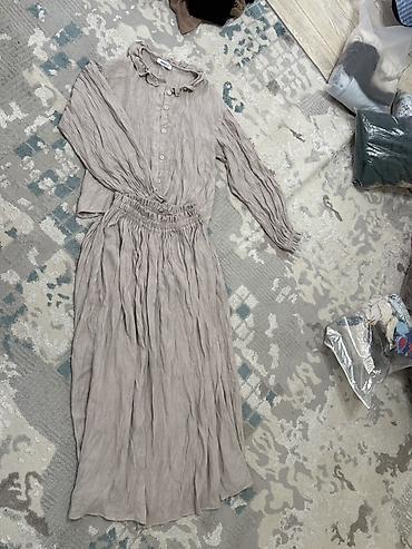 Повседневные платья: Женские длинные платья и накидка-абайя (набор) 1) Черная — 25