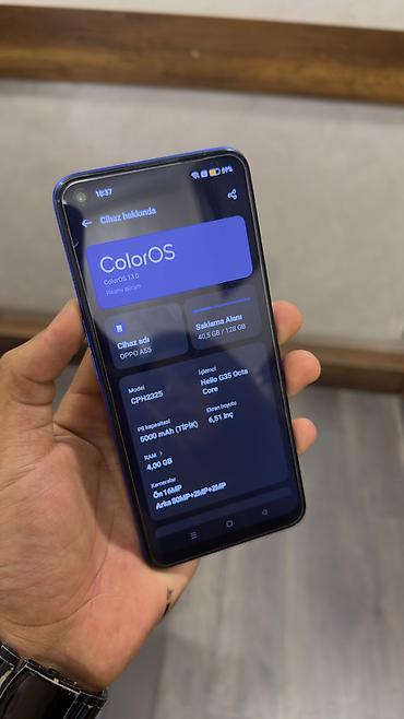 sasung a55: Oppo A55 5G, 128 GB, rəng - Mavi, İki sim kartlı — 4