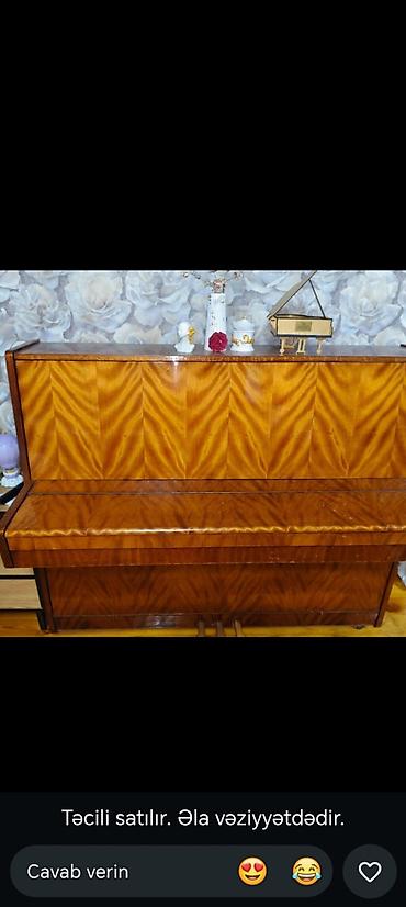 elektro gitara satisi: Belarus markalı şaquli piano. Klassik taxta korpuslu, parlaq lak — 2