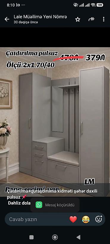 *Çatdırılma+quraşdırılma xidməti şəhər daxili pulsuz* 📌 *Dəhliz lalafo.az -da *Çatdırılma+quraşdırılma xidməti şəhər daxili pulsuz* 📌 *Dəhliz