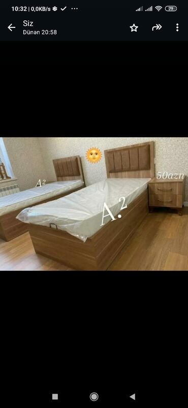 Sifarişlə çarpayılar: Birnəfərlik, Bazasız, Pulsuz matras, Siyirməsiz, Sadə laminat — 2